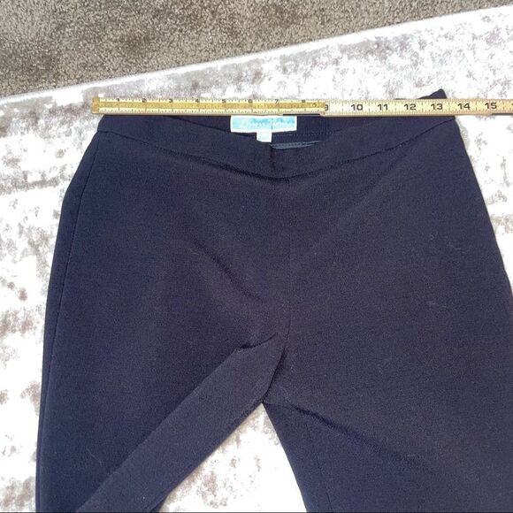 Draper James pants trousers pull on ponte knit black semi stretch side zipper 0 - Picture 4 of 8